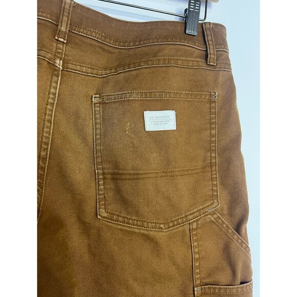 REI Cooperative Double Knee Carpenter Jeans Pants Men's 34x32 Tan/brown - Picture 4 of 6